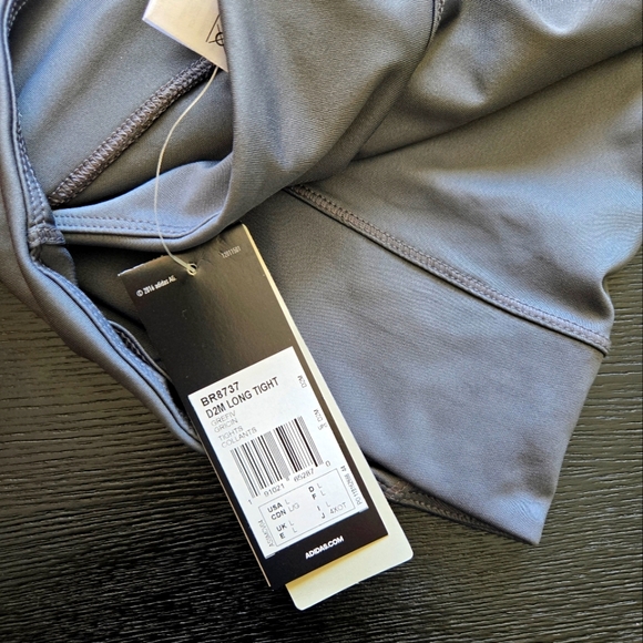 BNWT Adidas climalite grey Bobcats leggings size LG - Picture 5 of 8